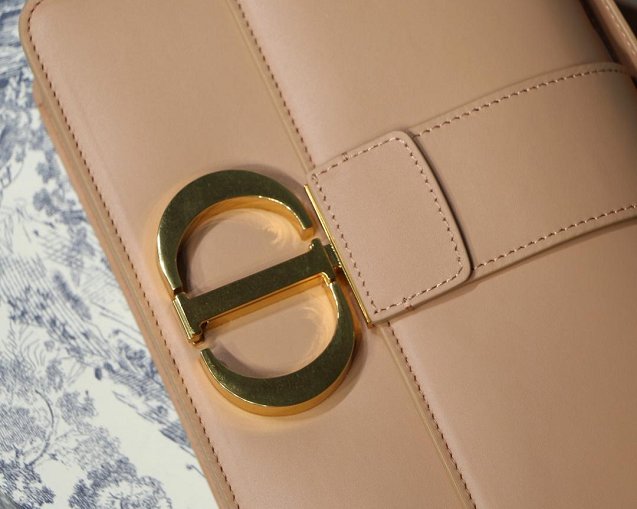 Dior original smooth calfskin 30 montaigne flap bag M9203 apricot