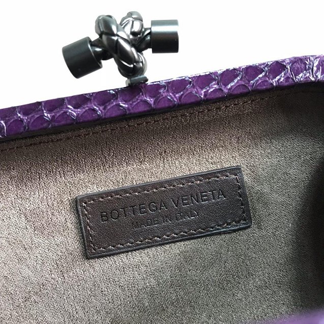 BV original silk knot clutch 113085 purple