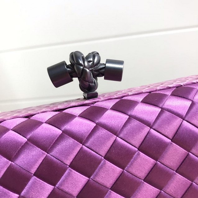 BV original silk large stretch knot clutch 202031 purple