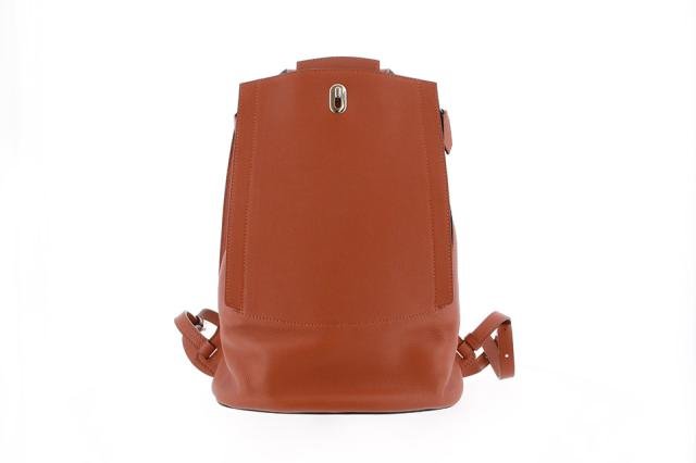 Hermes original handmade swift leather evelyn GR24 backpack H024 caramel