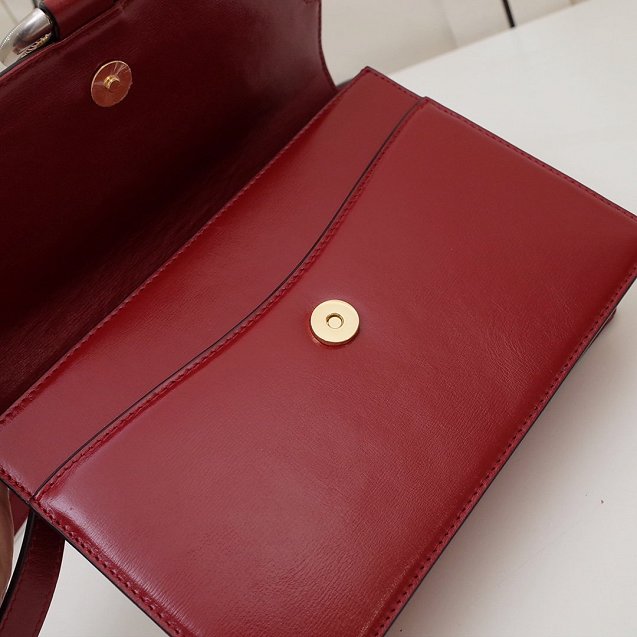 2020 GG original calfskin small leather shoulder bag 589474 red