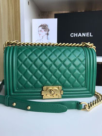 CC original lambskin medium boy handbag A67086-6 green