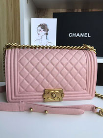 CC original lambskin medium boy handbag A67086-6 pink
