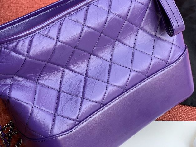 2020 CC original calfskin gabrielle hobo bag A93824 purple