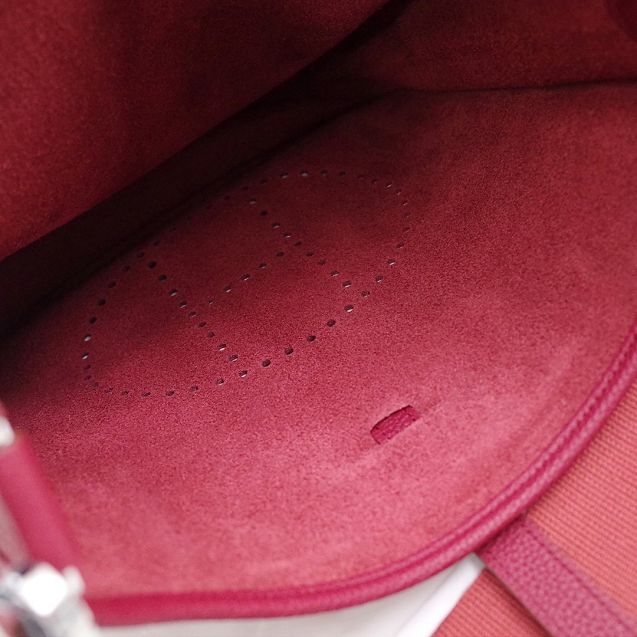 Hermes original togo leather evelyne pm shoulder bag E28 bordeaux