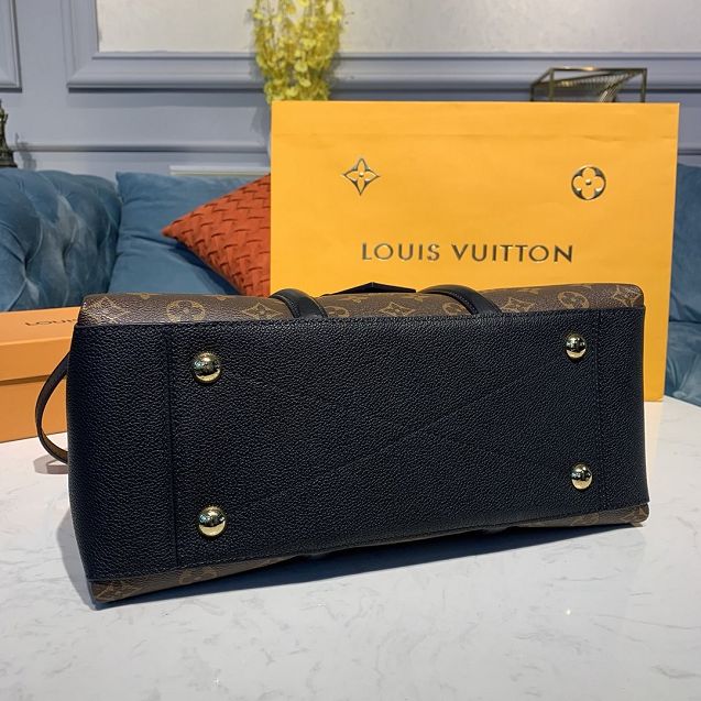 2020 louis vuitton original monogram soufflot handbag mm M44817 black