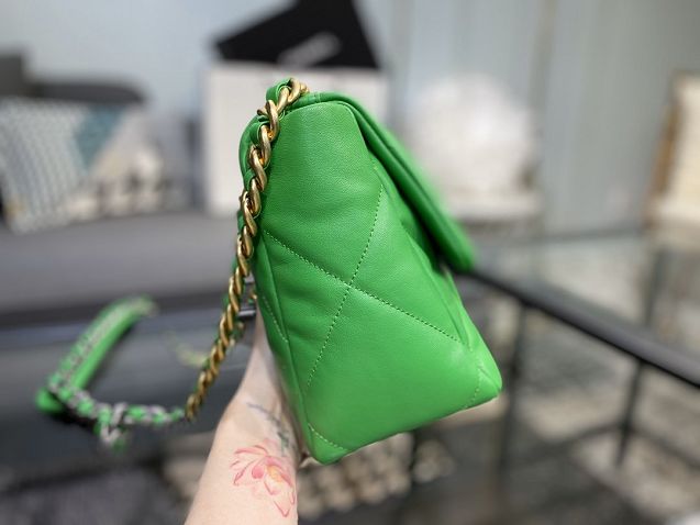 2020 CC original lambskin 19 large flap bag AS1161 green