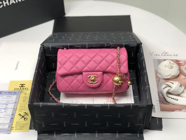 2020 CC original lambskin flap bag AS1787 pink