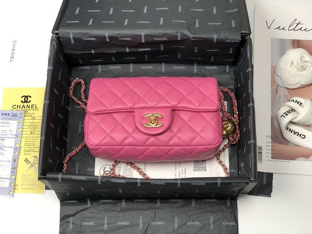 2020 CC original lambskin flap bag AS1787 pink