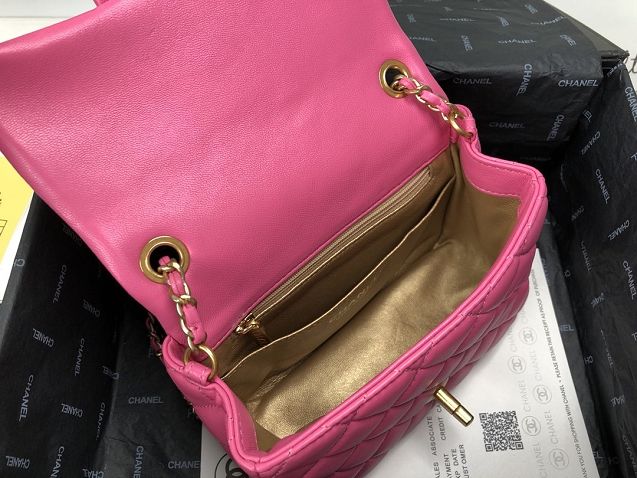 2020 CC original lambskin small flap bag AS1786 pink