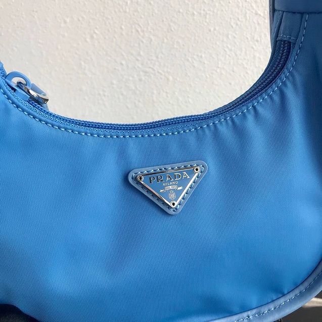 Prada original nylon re-edition 2000 hobo bag 1BC114 blue