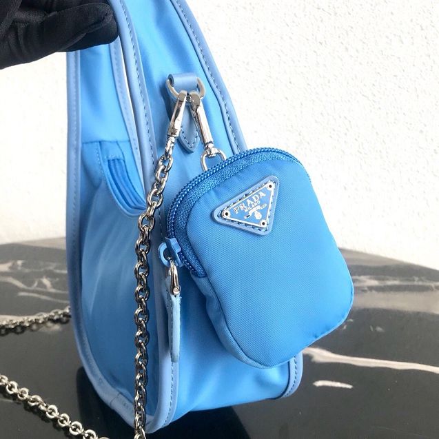 Prada original nylon re-edition 2000 hobo bag 1BC114 blue