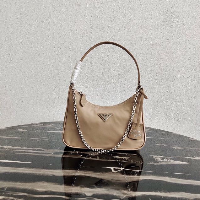 Prada original nylon re-edition 2005 mini bag 1NE204 apricot