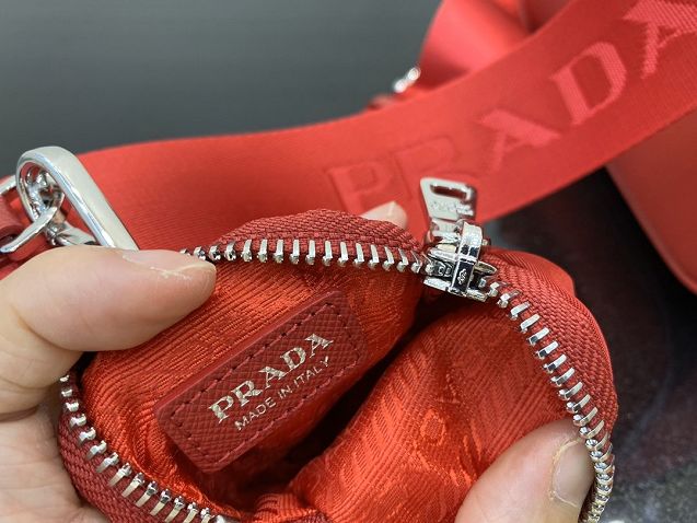 Prada original nylon shoulder bag 1BH204 red