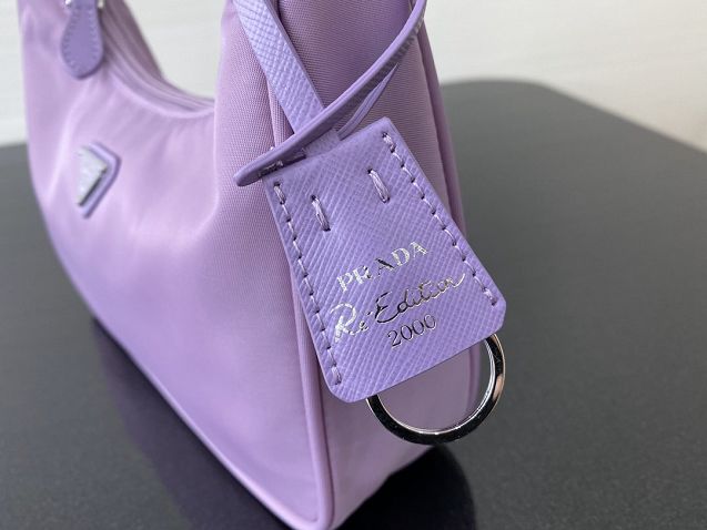 Prada re-edition 2000 nylon mini bag 1NE515 light purple