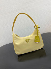 Prada re-edition 2000 nylon mini bag 1NE515 light yellow