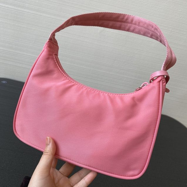 Prada re-edition 2000 nylon mini bag 1NE515 pink