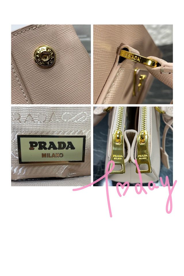 Prada saffiano leather tote bag 1BA274 light apricot