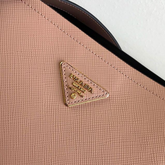 Prada original saffiano leather matinee small handbag 1BA251 pink