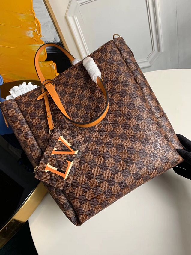 2020 louis vuitton original damier ebene belmont mm N60293 yellow