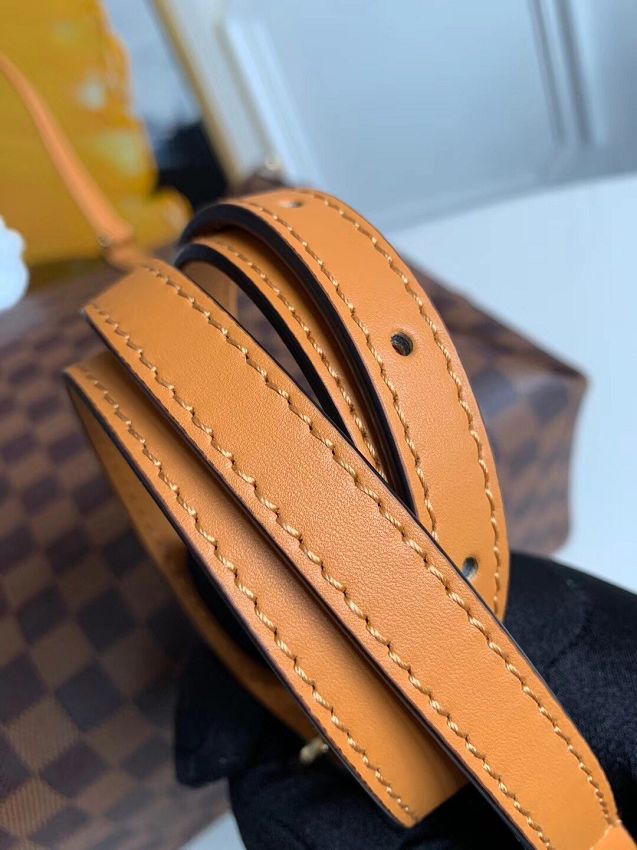 2020 louis vuitton original damier ebene belmont mm N60293 yellow