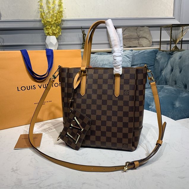 2020 louis vuitton original damier ebene belmont pm N60296 yellow