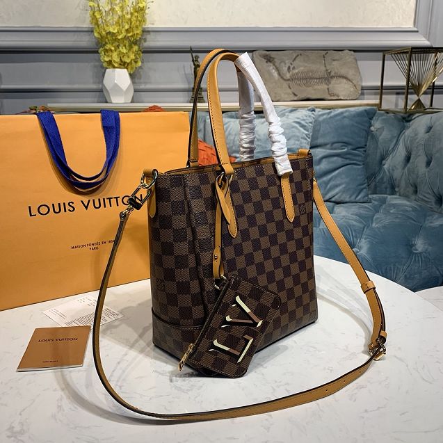 2020 louis vuitton original damier ebene belmont pm N60296 yellow