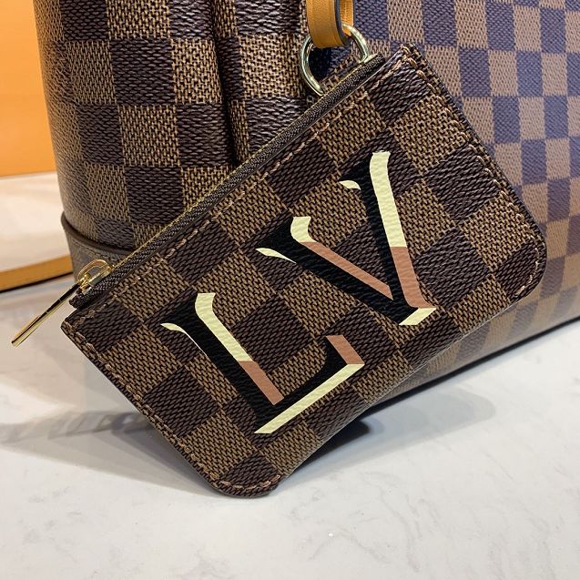 2020 louis vuitton original damier ebene belmont pm N60296 yellow