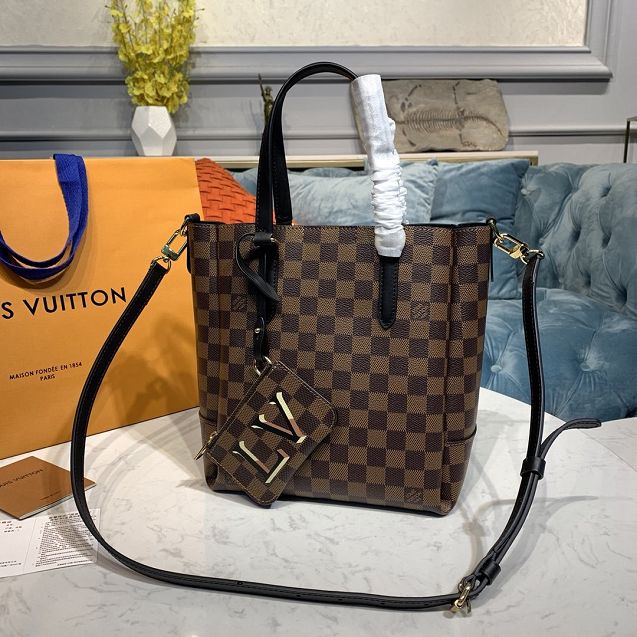 2020 louis vuitton original damier ebene belmont pm N60348 black