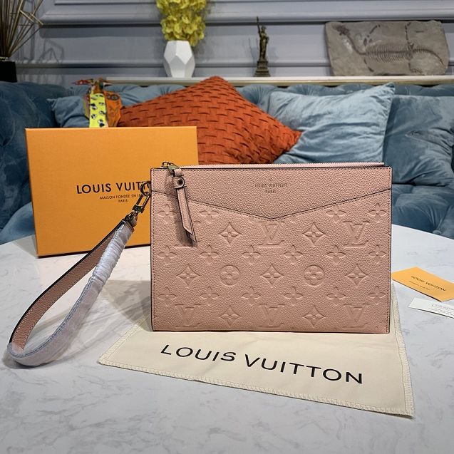 Louis vuitton original monogram calfskin melanie pochette M68707 pink