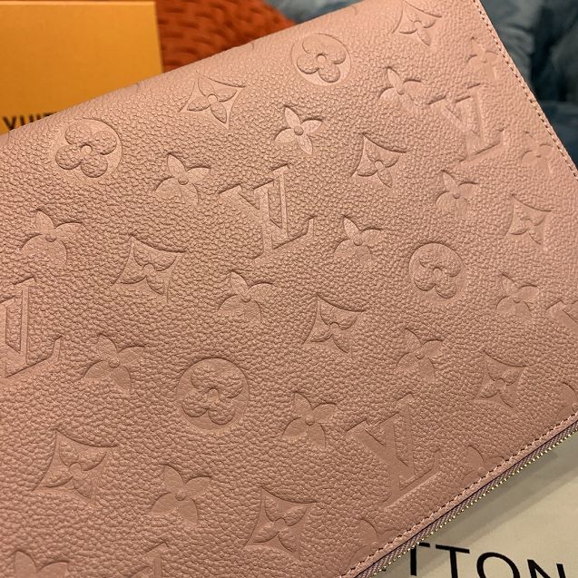 Louis vuitton original monogram calfskin melanie pochette M68707 pink