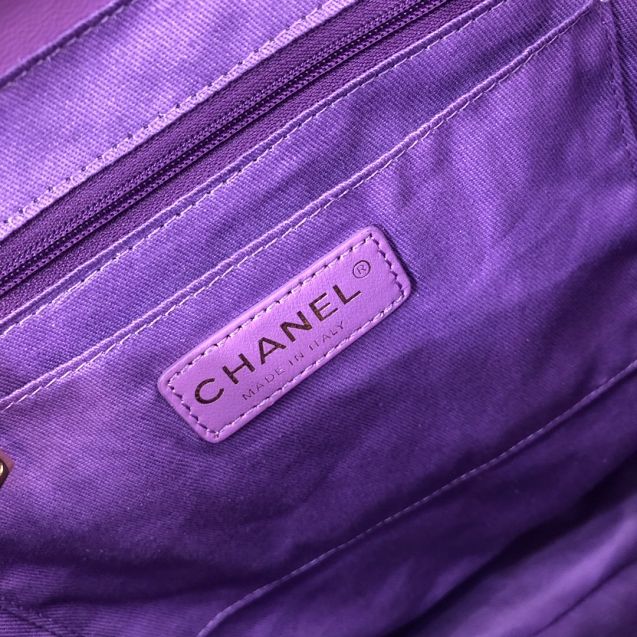 CC original lambskin large backpack A91122 purple