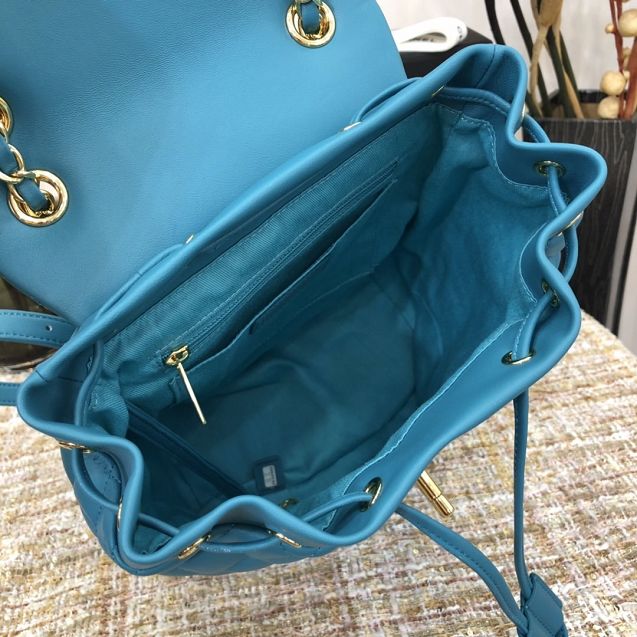 CC original lambskin medium backpack A91121 turquoise