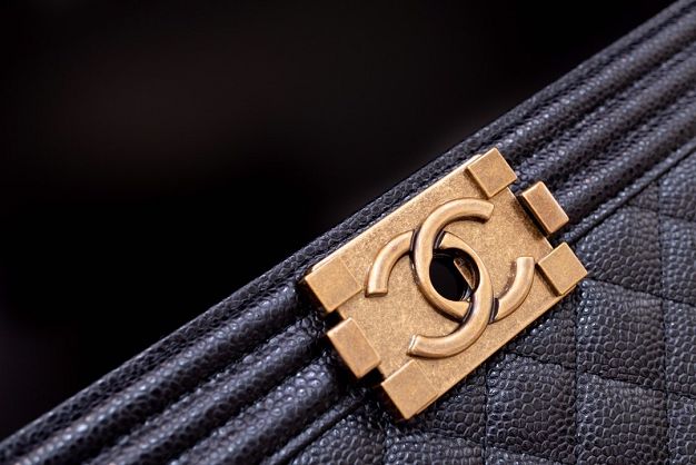 CC original customized grained calfskin boy handbag A67086 black