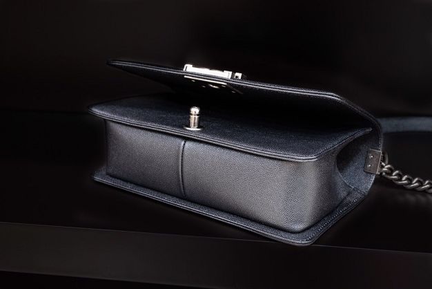 CC original customized grained calfskin boy handbag A67086-2 black