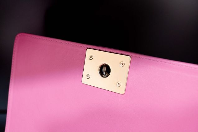 CC original customized lambskin boy handbag A67086 pink(smooth hardware)