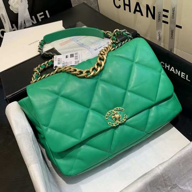 2020 CC original lambskin 19 maxi flap bag AS1162 green