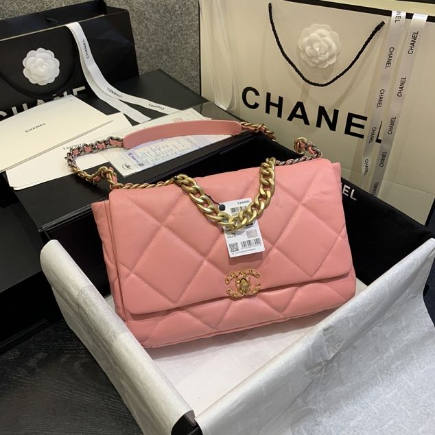 2020 CC original lambskin 19 maxi flap bag AS1162 pink