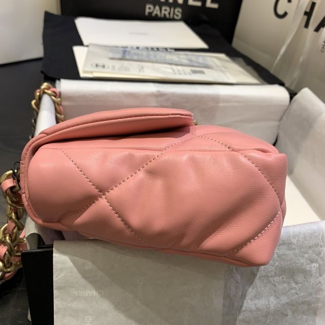 2020 CC original lambskin 19 flap bag AS1160 pink