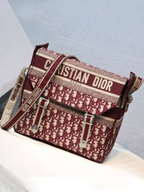 Dior original canvas diorcamp bag M1291 burgundy 