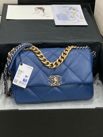2020 CC original lambskin 19 large flap bag AS1161 royal blue