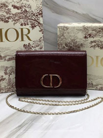 Dior original patent calfskin 30 montaigne pouch S2059 bordeaux
