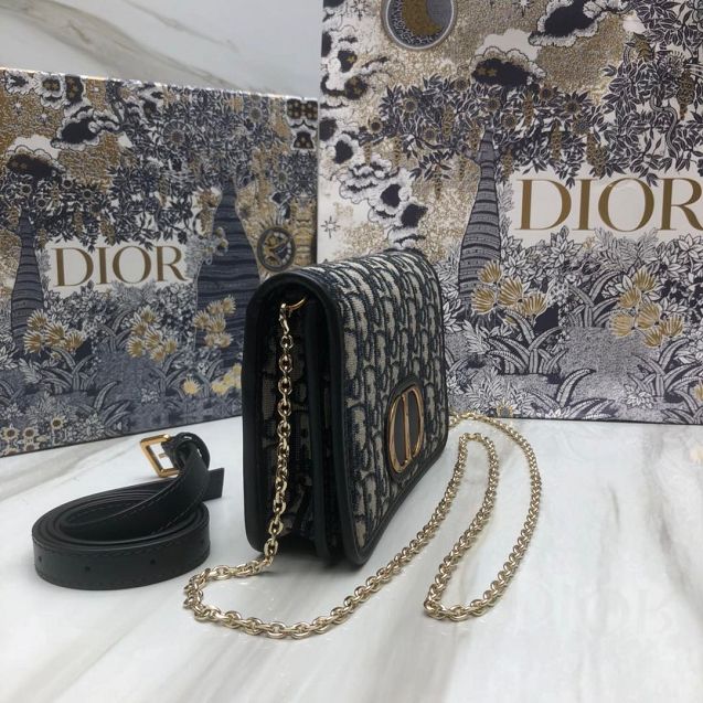 Dior original canvas 30 montaigne 2-IN-1 pouch S2086 black