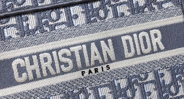 Dior original canvas mini book tote bag S5475 light grey