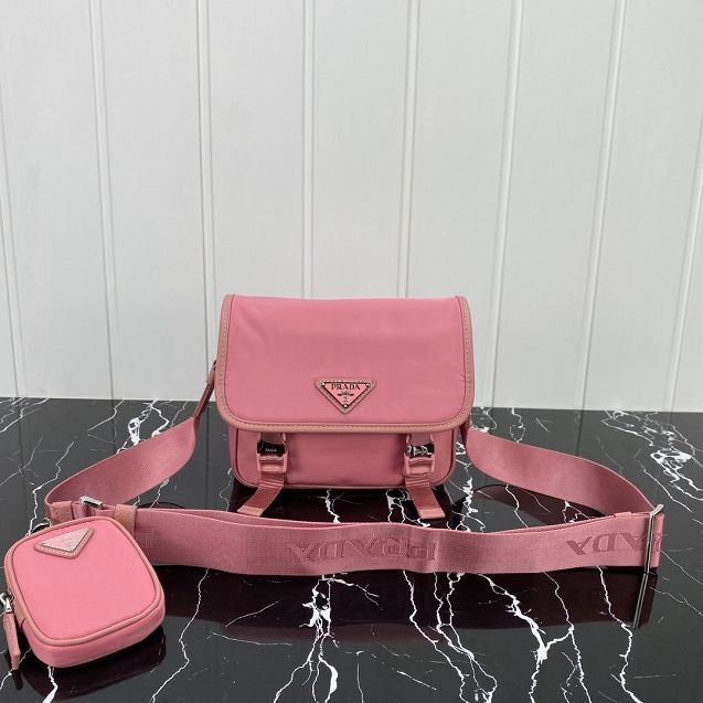 Prada original nylon shoulder bag 2VD034 pink