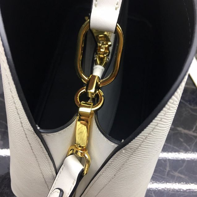Prada original saffiano leather matinee handbag 1BA249 white