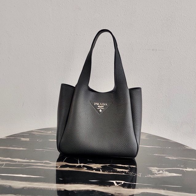 Prada original grained calfskin handbag 1BG335 black