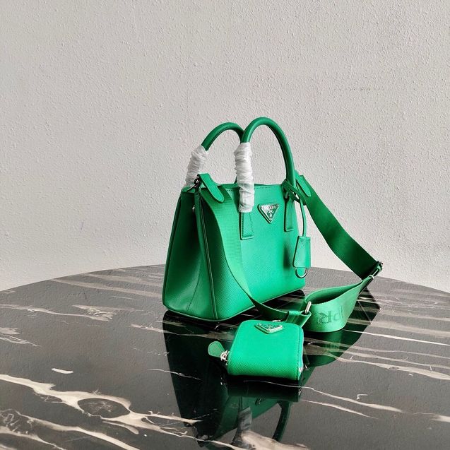 Prada original saffiano leather galleria micro bag 1BA296 green