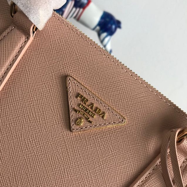 Prada original saffiano leather medium tote bag 1BA1801 light pink