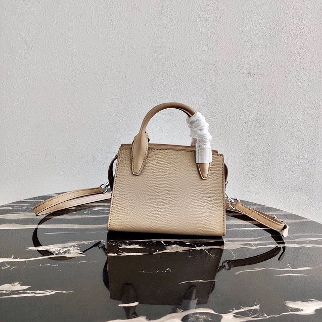 Prada original saffiano leather small monochrome bag 1BA269 apricot